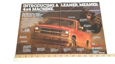 1988 CHEVROLET 4X4 TRUCK ORIGINAL 2 PAGE AD picture