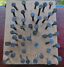 Lot 46 Vtg Railroad &Pole Date Numbered Nails Spikes 1920s-1950s Some Repeat #s picture