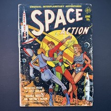 Space Action 1 GOLDEN AGE Ace Periodicals 1952 Lou Cameron cover Science Fiction picture
