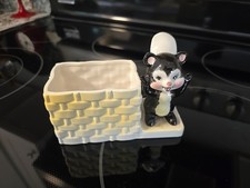 Vintage Napco Ceramic Anthropomorphic  Skunk Planter picture