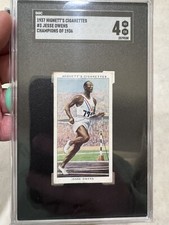 1937 Champions of 1936 Tobacco Hignett Jesse Owens #3 SGC 4 Rare Back. Low Pop picture