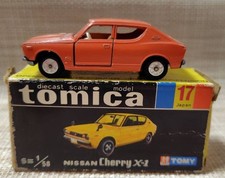 Tomica Black 17-1 Nissan Cherry X-1 Diecast Japan Vintage Collectible 13+ picture