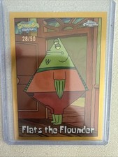 2025 Topps Chrome SpongeBob Flats The Flounder #32 True Gold /50 picture