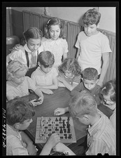 Photo:Brooklyn New York Red Hook Housing Project 1942 Boys Playing Chess picture