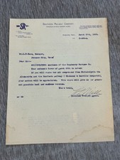 Antique 1905 Southern Railway Knoxville TN Railroad Letter Cranberry Furnace USA picture