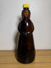 10 Inch Mrs Butterworth's Vintage Brown Glass No Lid Pancake Syrup Bottle picture