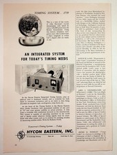 Vintage HYCON EASTERN Timing System Ad Page 1950s Harrison Chronometer Ephemera picture