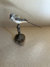 PETER PELTZ  HAND CARVED WOOD RARE BIRD FOLK ART SCISSOR TAIL FLYCATCHER picture