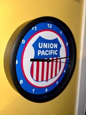 Union Pacific Railroad Train Station Man Cave Advertising Clock Sign picture