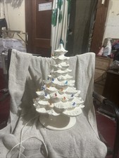 RARE Vintage 1960s Mid Century Modern Arnels White Ceramic Christmas Tree 19