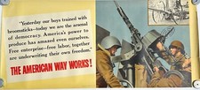 RARE 1944 WWII THE AMERICAN WAY WORKS Propaganda Poster - 49