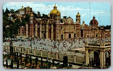 Vintage Mexico Basilica of Guadalupe Panoramic View Postcard 1978 picture