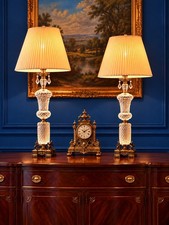 Hollywood Regency  Lamp Pair Vintage 40s  picture