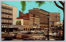 Watertown NY~Downtown Public Square~c1960s UNUSED Jefferson Co New York Postcard picture