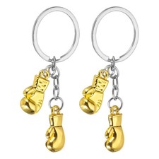 Patikil 2-Piece Set Boxing Keychain, Gold, Mini, Cute, Boxing Glove Keychain, S_ picture