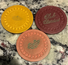 **Rare**Club Stardust Casino Poker Chips - Vintage Lot of 3 - *firm on price**** picture