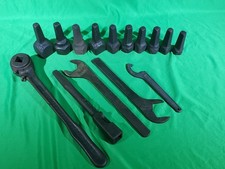 Antique Greene Tweed Favorite Reversible Ratchet Wrench Socket and Spanner Lot picture