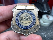 Original Vintage ~ U.S Post Office Department Badge ~ West Palm Beach FL # 9 picture