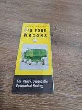 John Deere Big Four Wagons Fold Out 1958 Litho Sales BROCHURE   picture