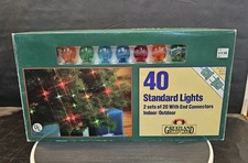Vintage Greatland 40 Standard Lights Outdoor Large Multicolor Bulbs In Box picture