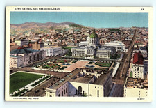 c1940s Civic Center San Francisco California Aerial View City Hall Postcard G6 picture