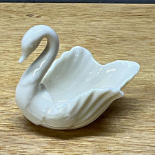 VTG Lenox White Porcelain Swan Open Salt Cellar