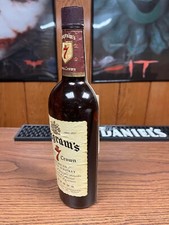VINTAGE 70'S SEAGRAMS SEVEN CROWN 11 INCH TALL PLASTIC 1/2 BOTTLE WALL DISPLAY picture