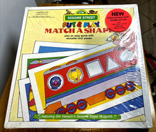 VTG 1981 Sesame Street Matching Shapes Educational Game Jim Henson Muppets NEW picture