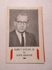 1958 OMER T TAYLOR for State Senate vintage brochure with Sample Ballot Maryland picture