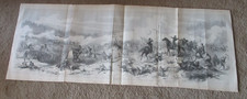 LARGE 1898 Panorama Civil War Print - Battle of Shiloh, Tennessee, April 1862 picture