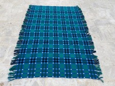 Vintage Fabulous Welsh Wool Tapestry Reversible Blanket Bedspread Bedcover picture