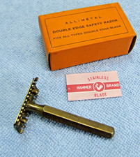 Vintage NOS All Metal Double Edge Safety Razor in Box picture