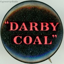 Darby Coal Advertising 1900s Vintage Whitehead Hoag Back Paper Pinback Button picture