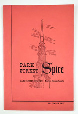 1957 Boston MA Park Street Spire Church News Vtg Booklet Newsletter Religious picture