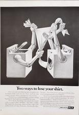 1968 Sanforized Plus 2 Washer & Dryer Having Tug Of War Struggling Print Ad picture