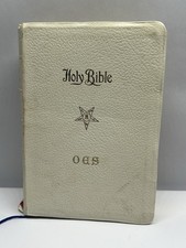 1956 Order Of The Eastern Star Ritual Book And Modern King James Bible picture