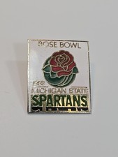Michigan State University 1988 Rose Bowl Pin Spartans (20) vs USC Trojans (17) picture