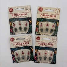 Vtg NOS GE Merry Midget Christmas Replacement Bulb R2-20/35/50 Flasher Bulbs picture