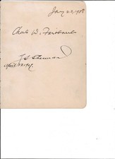 Charles Fairbanks & James Sherman autographed album page-Both as Vice President picture