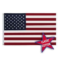 BULLDOG Cotton 1420 Flag, 5x9 1/2 Ft Made in USA picture