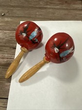 Vintage Hand-Painted Maracas Souvenir Cozumel, Mexico ~ La Coucaracha picture