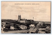 Richardton North Dakota Postcard Assumption Abbey Exterior c1943 Vintage Antique picture