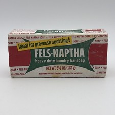 Fels Naptha Heavy Duty Laundry Bar Soap 6.5 oz Original Sealed Purex USA Vintage picture