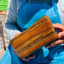 7.43LB Large Natural Tiger Eye Quartz Crystal Polished Healing Sample 5620 picture