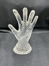 Chadwick Miller Diamond Point Clear Crystal Hand Ring Holder Vintage picture