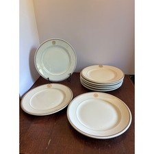 Set of 8 Vintage WWI US Navy Dinner Plates 1913 1918 Buffalo Warwick China 9.5in picture