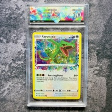Rayquaza 138/185 Amazing Rare Vivid Voltage GetGraded 10 Art Label Pokemon picture