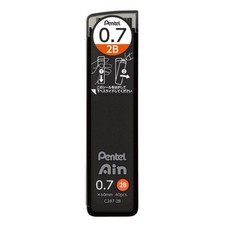 Pentel Ain Mechanical Pencil Lead 0.7 mm 2B,40 pieces.,C287-2B picture