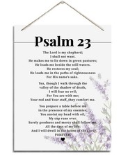 Inspirational Hanging Wood Signs - Psalms 23 Wall Art - Christian Scripture G... picture