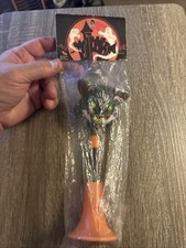 Vtg Fun World Halloween Spooky Horn Black Cat Noisemaker Squeeze Toy Sealed NOS picture